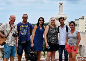 Frank, Alehandro, Laura, Dana, Leonardo, & Duma ​​​​​On the roof of the Museum of the Revolution